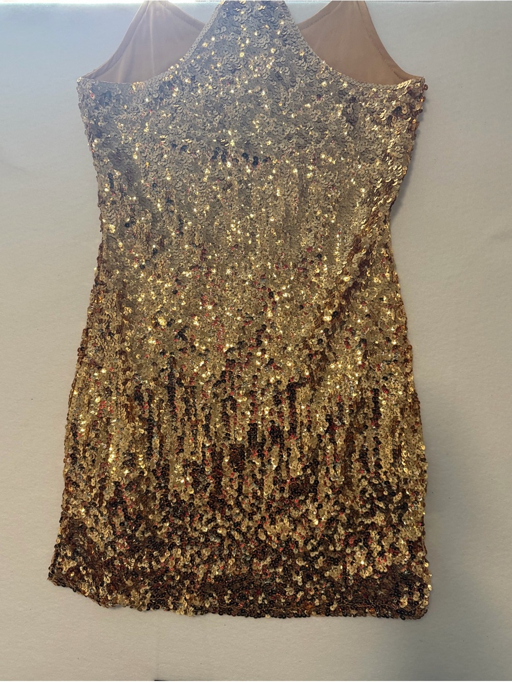 Girls Gold Sequin Party Dress - Sleeveless Festive Dress